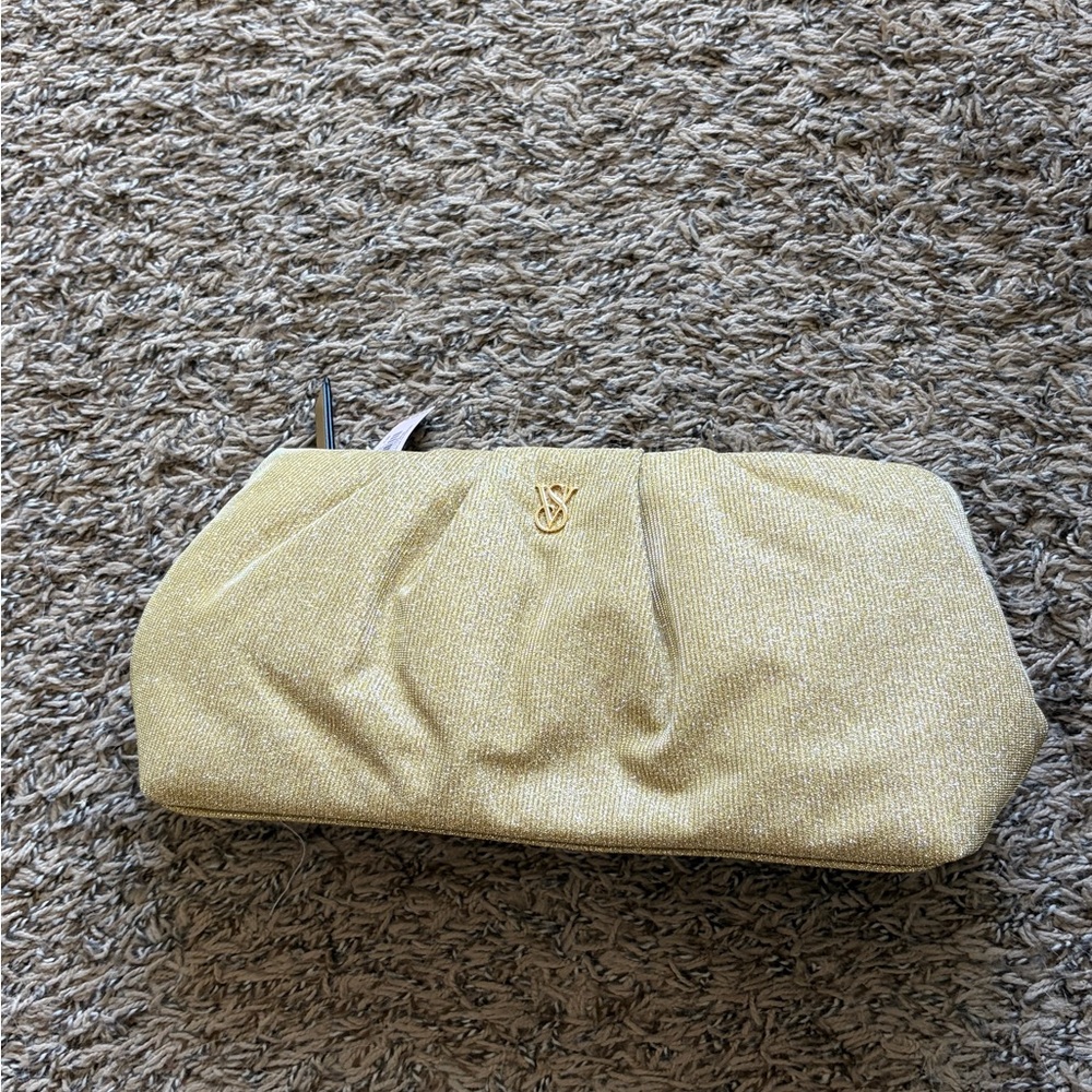 Victoria's Secret Gold Cosmetic Bag
